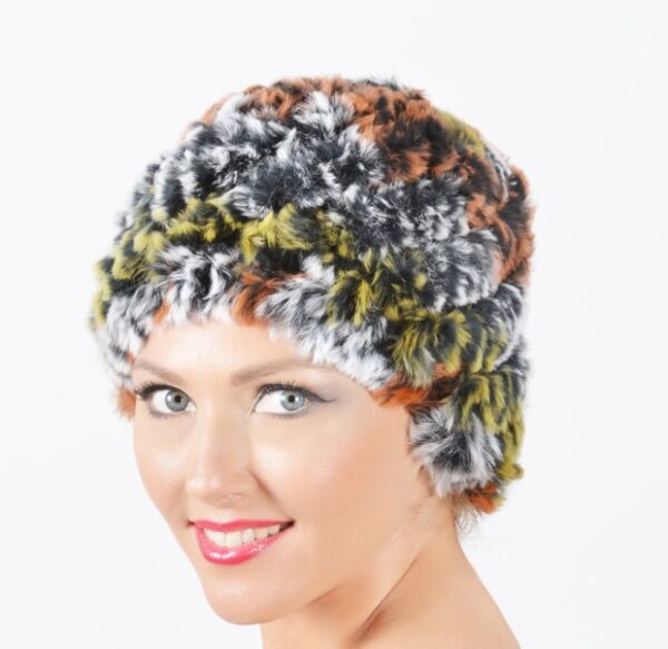 52631F Print Fur Hat