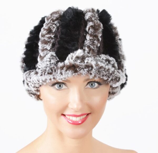 52634F Print Fur Hat