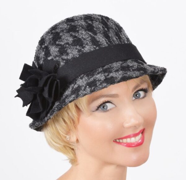 52643 Print Checkered Wool Hat