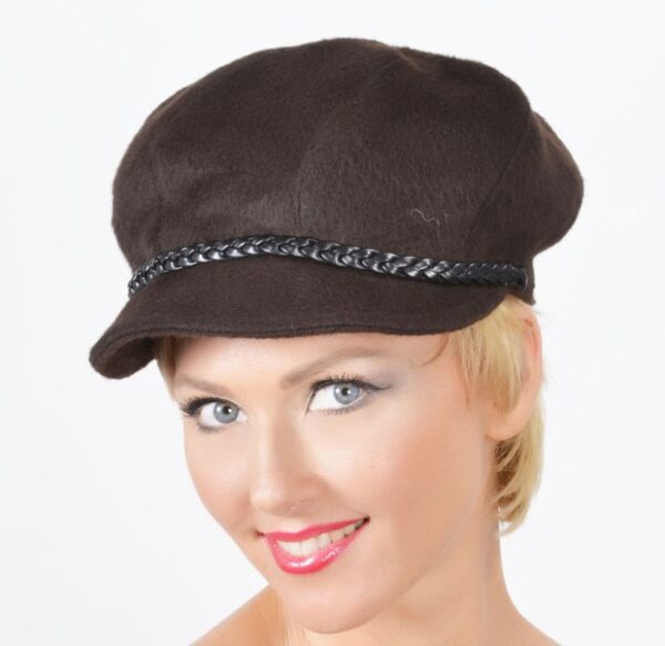 52677 Brown Fancy Cap Hat