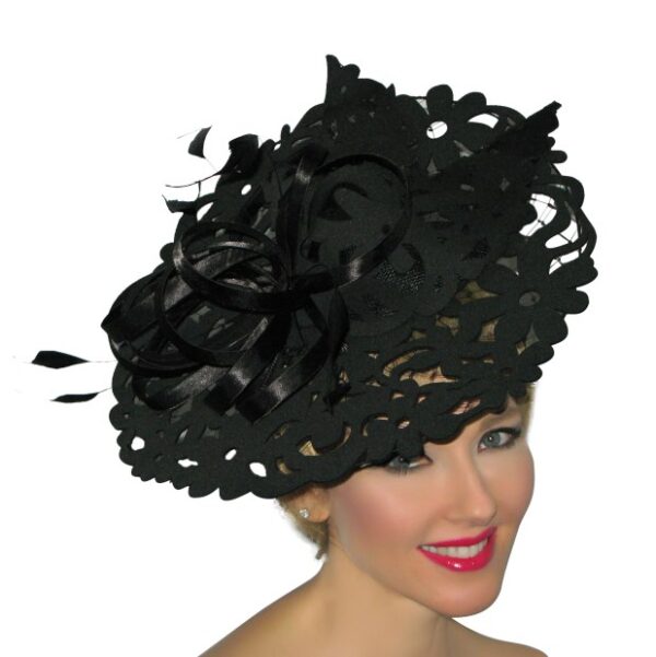 52681 Black, Soft Fabric Fascinator