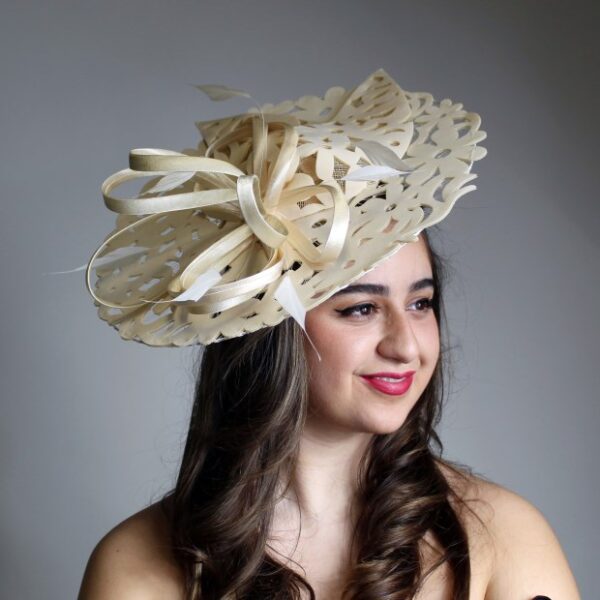 52681 Ivory, Soft Fabric Fascinator