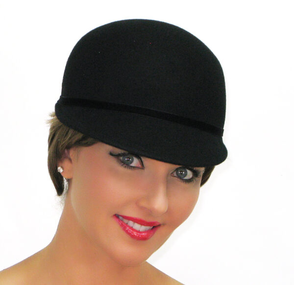 52839 Black Wool Cap Hat