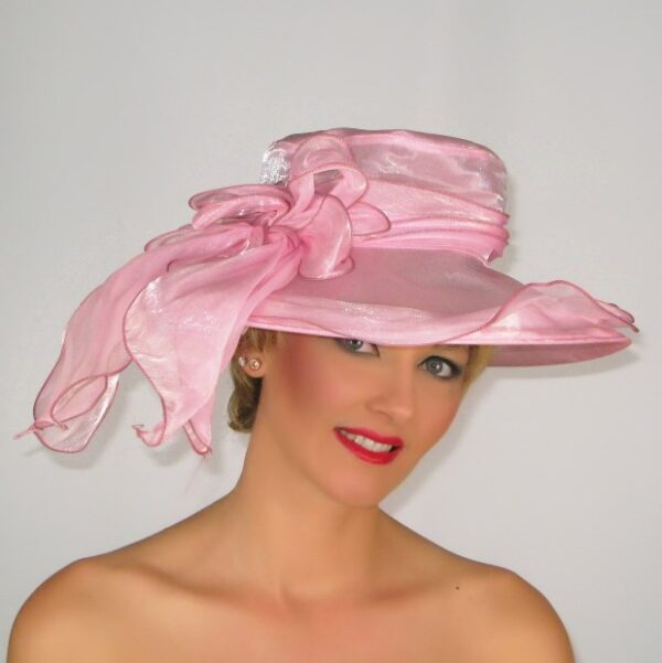 52911 Pink Flexible Organza Hat