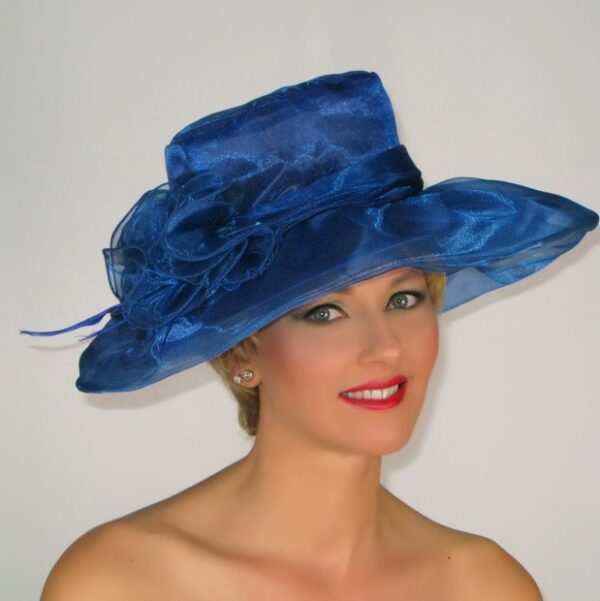 52912 Royal Light Organza Hat with Flower