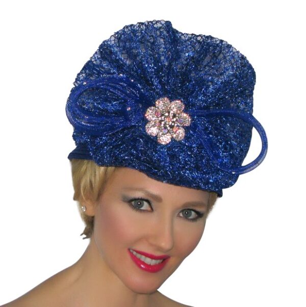 52981 Royal Satin Ribbon Hat with Lace Bow